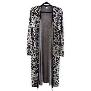Venus Animal Print Longline Cardigan Sweater Duster